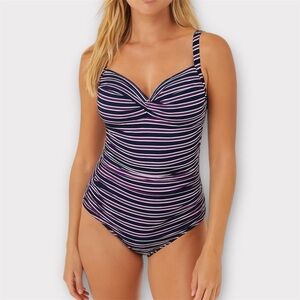 Niptuck Swim Joanne Twist Front Design Tummy Control One Piece Swimsuit